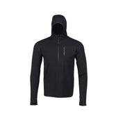 Sudadera técnica OCHSA Merino negra con cremallera, 93,5% lana merino y 6,5% spandex, 300 g/m²