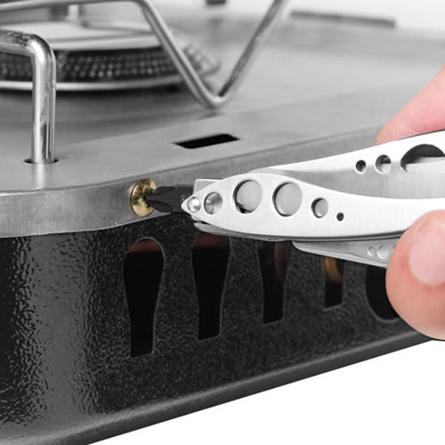 Multiherramienta plegable SKELETOOL con funda de nylon y puntas Phillips
