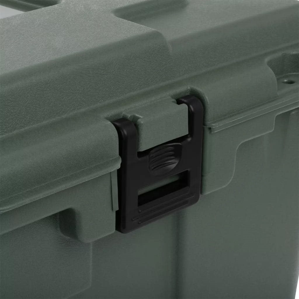 Caja de transporte SPORT LOCKER 120 L de plástico verde con tapa