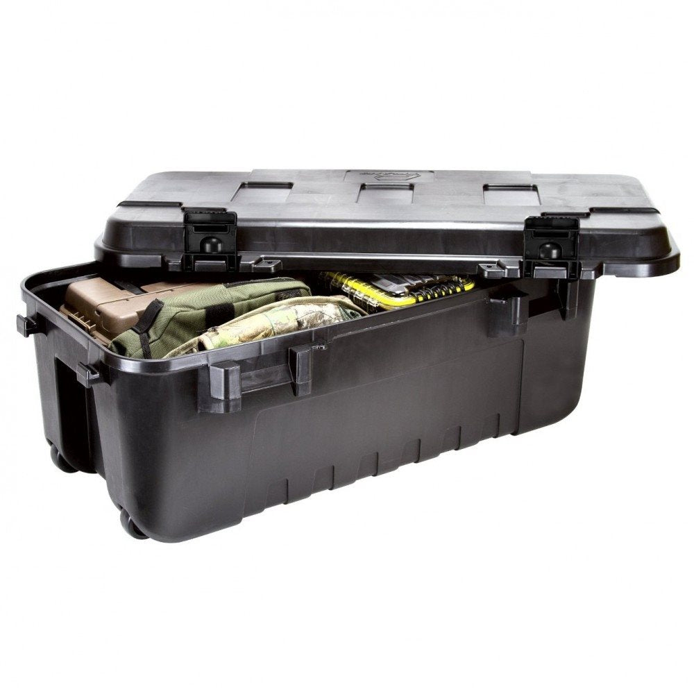 Caja de transporte plástico SPORTMAN'S TRUNK 102 L con tapa abatible y cierres laterales