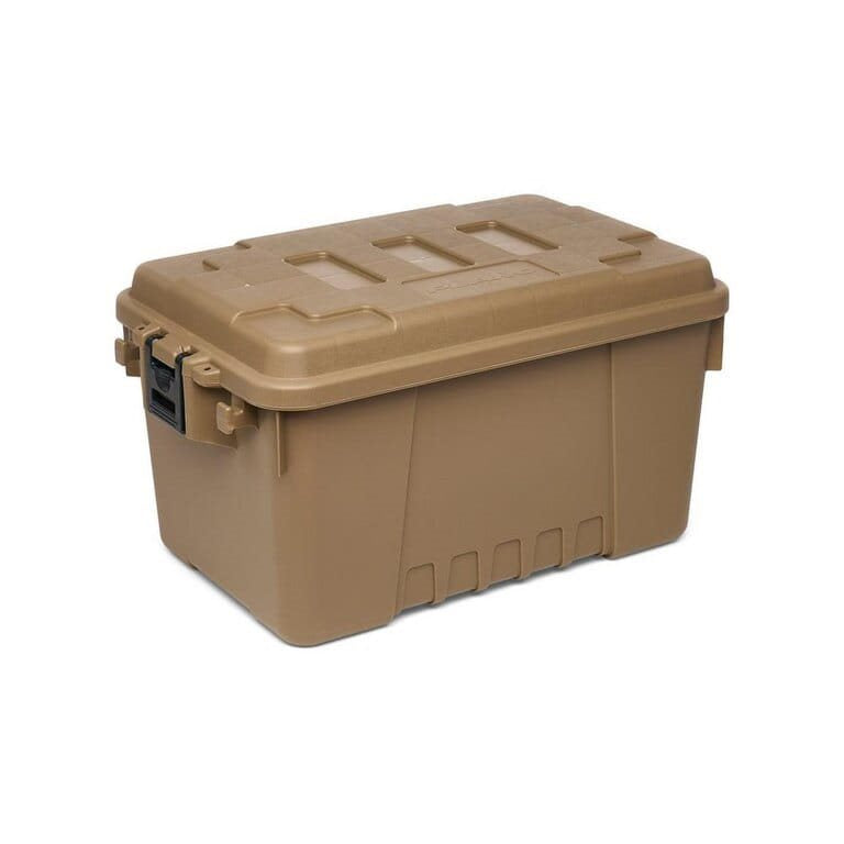 Caja de transporte SPORTMAN'S TRUNK SMALL 53 l en plástico negro con tapa abatible