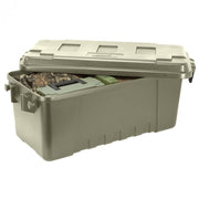 Caja de transporte verde SPORTMAN'S TRUNK MEDIUM 64 l de plástico con tapa abatible y cierre lateral