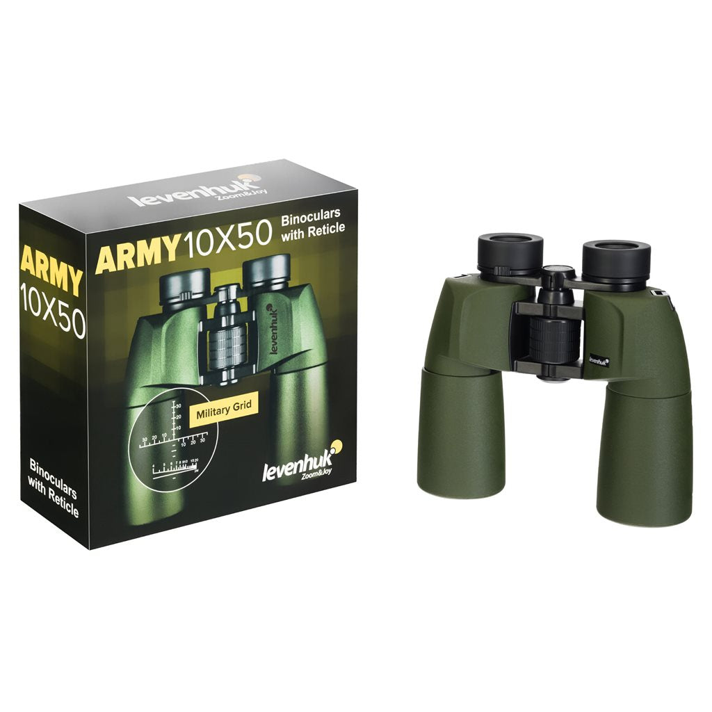 Prismáticos binoculares 10x50 verde militar LE-81934