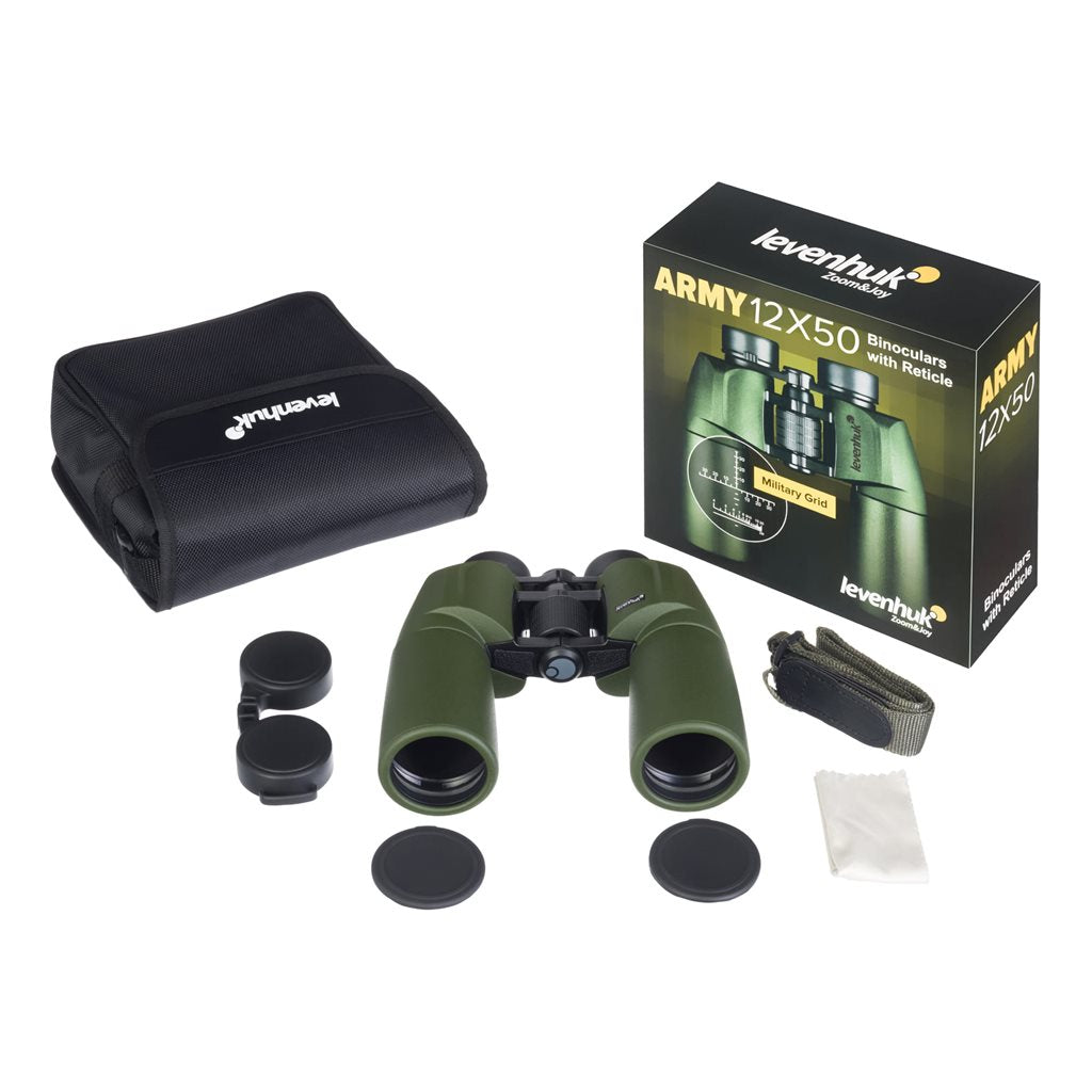 Prismáticos binoculares 12x50 verde militar LE-81935