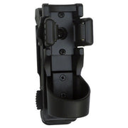Funda MOLLE giratoria para linterna con cabeza 37 mm, negra, con cierre de seguridad