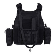 Chaleco táctico RANGER con bolsillos MOLLE, color negro
