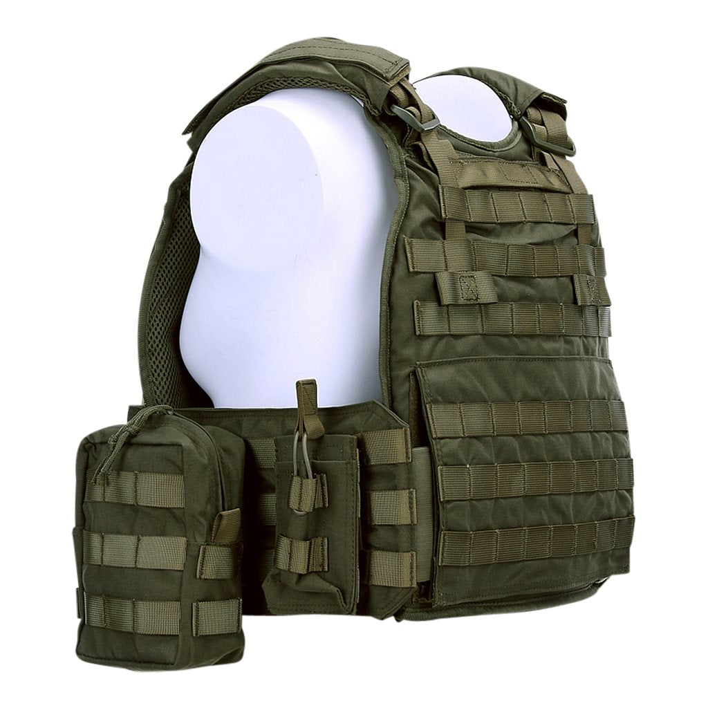 Chaleco táctico RANGER con bolsillos MOLLE, color negro