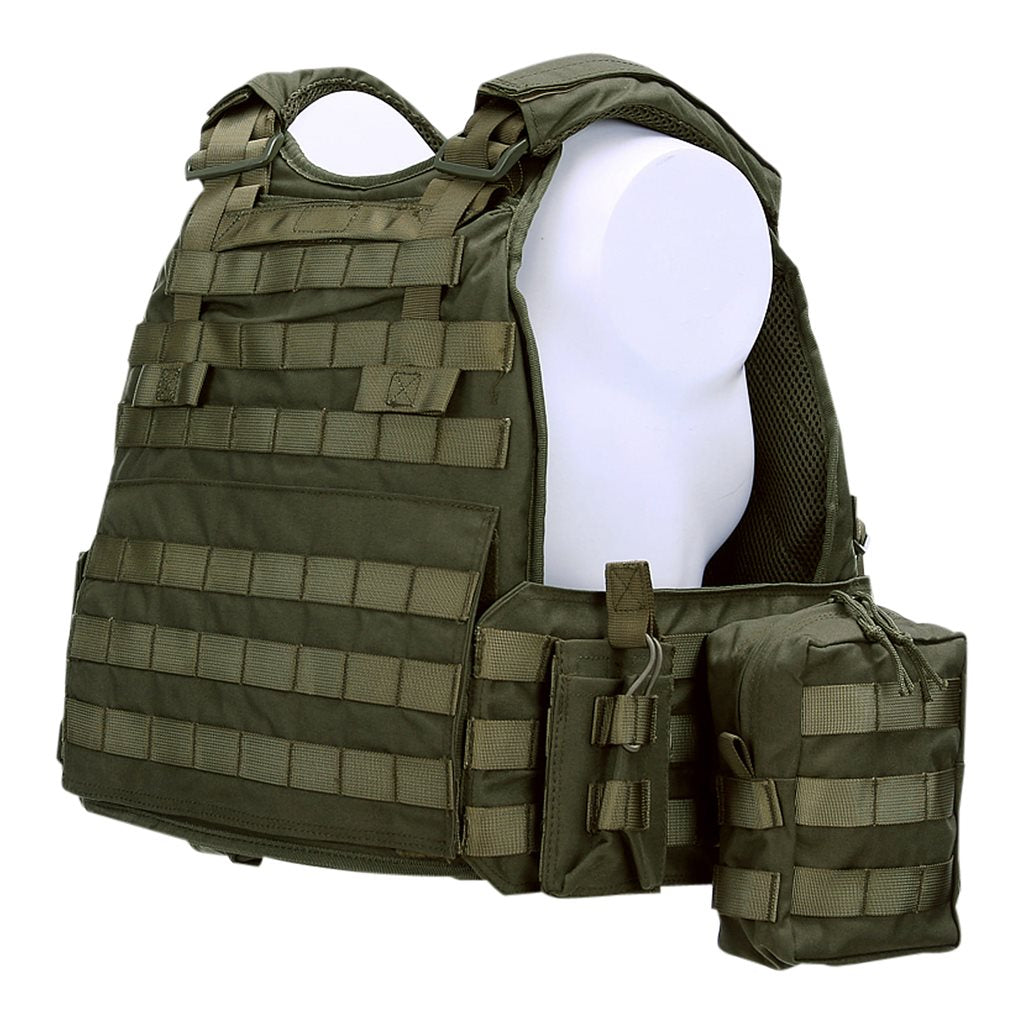 Chaleco táctico RANGER con bolsillos MOLLE, color negro