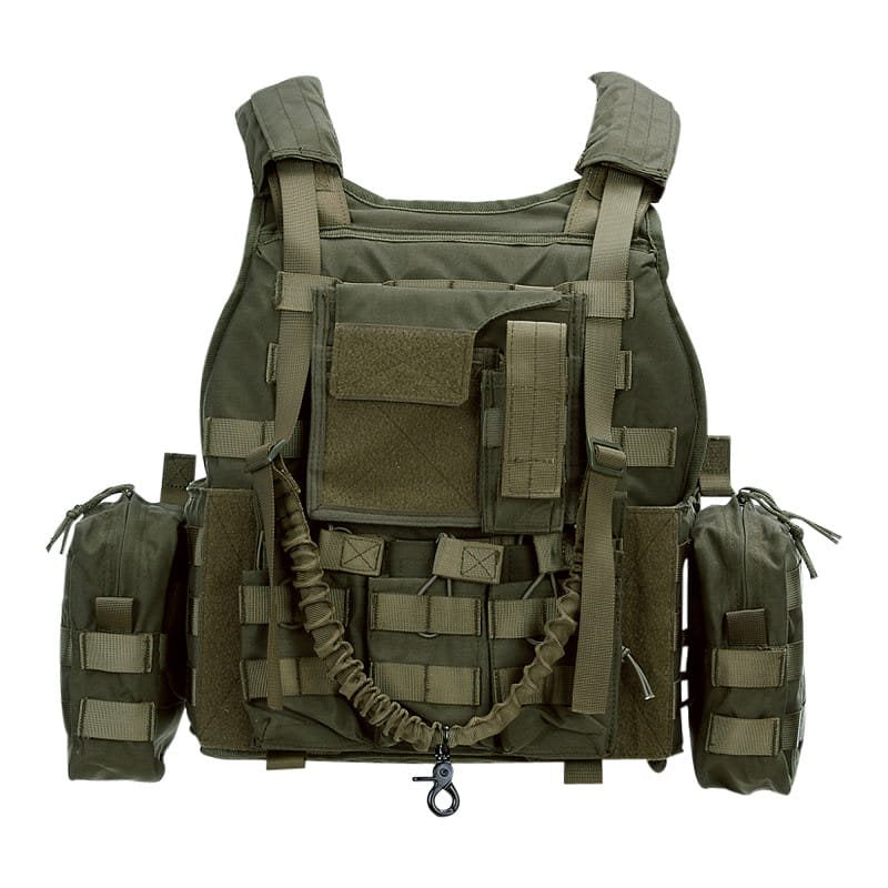 Chaleco táctico RANGER con bolsillos MOLLE, color negro