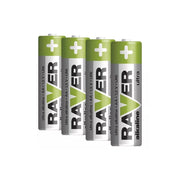 Blíster 4 pilas alcalinas AA RAVER LR06 1,5V