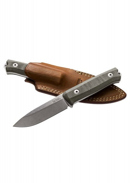 Cuchillo fijo B40 madera de olivo, naranja o Verde, Lionsteel LS-B40 - Espadas y Más