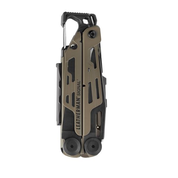 Leathermann SIGNAL multiherramientas plegable COYOTE/TAN con 19 funciones para outdoor y supervivencia