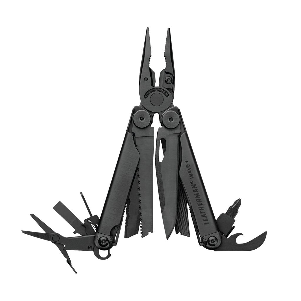 Multitool plegable WAVE PLUS negro con 18 herramientas y puntas de alicates intercambiables