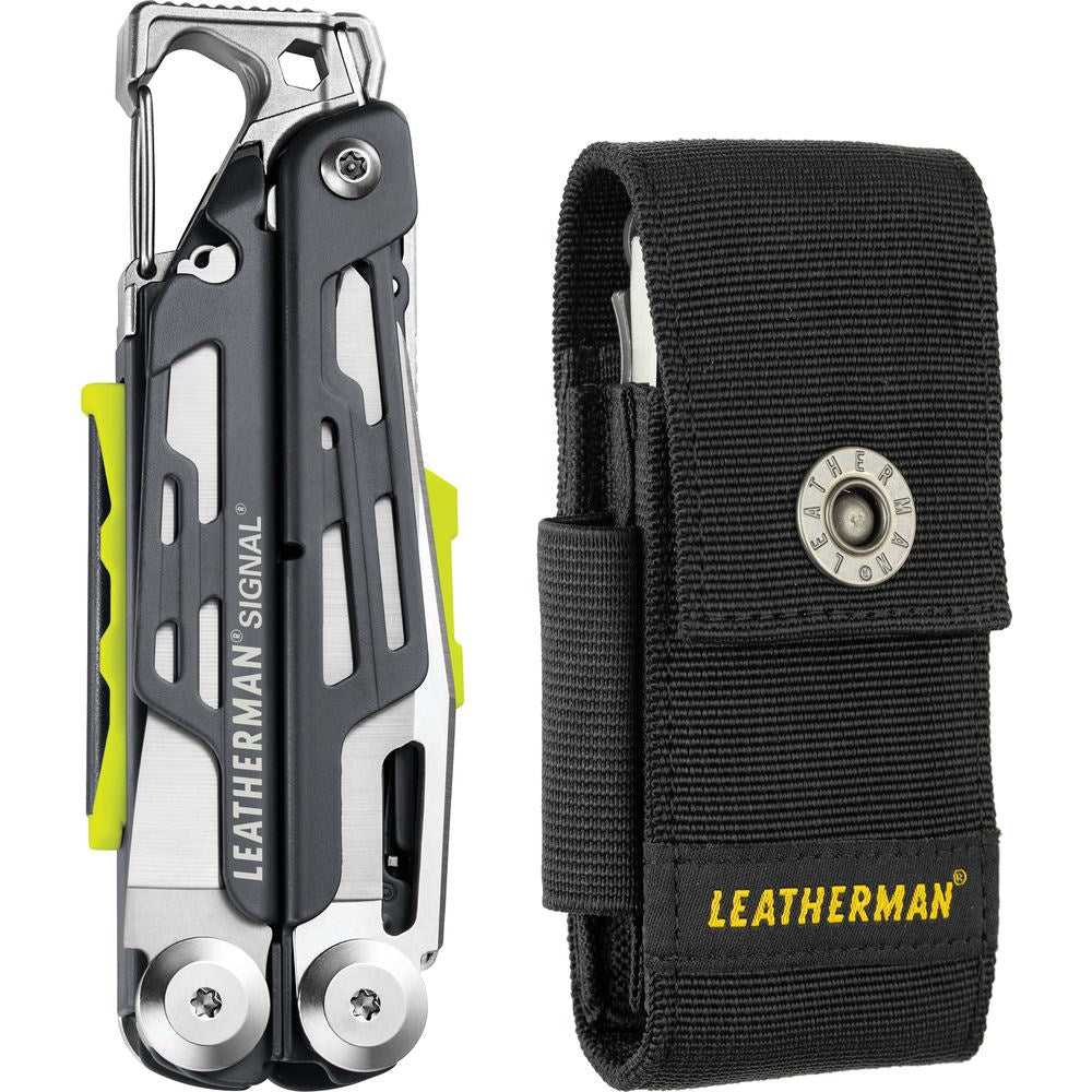 Leatherman SIGNAL alicates multifunción plegables negro y plata