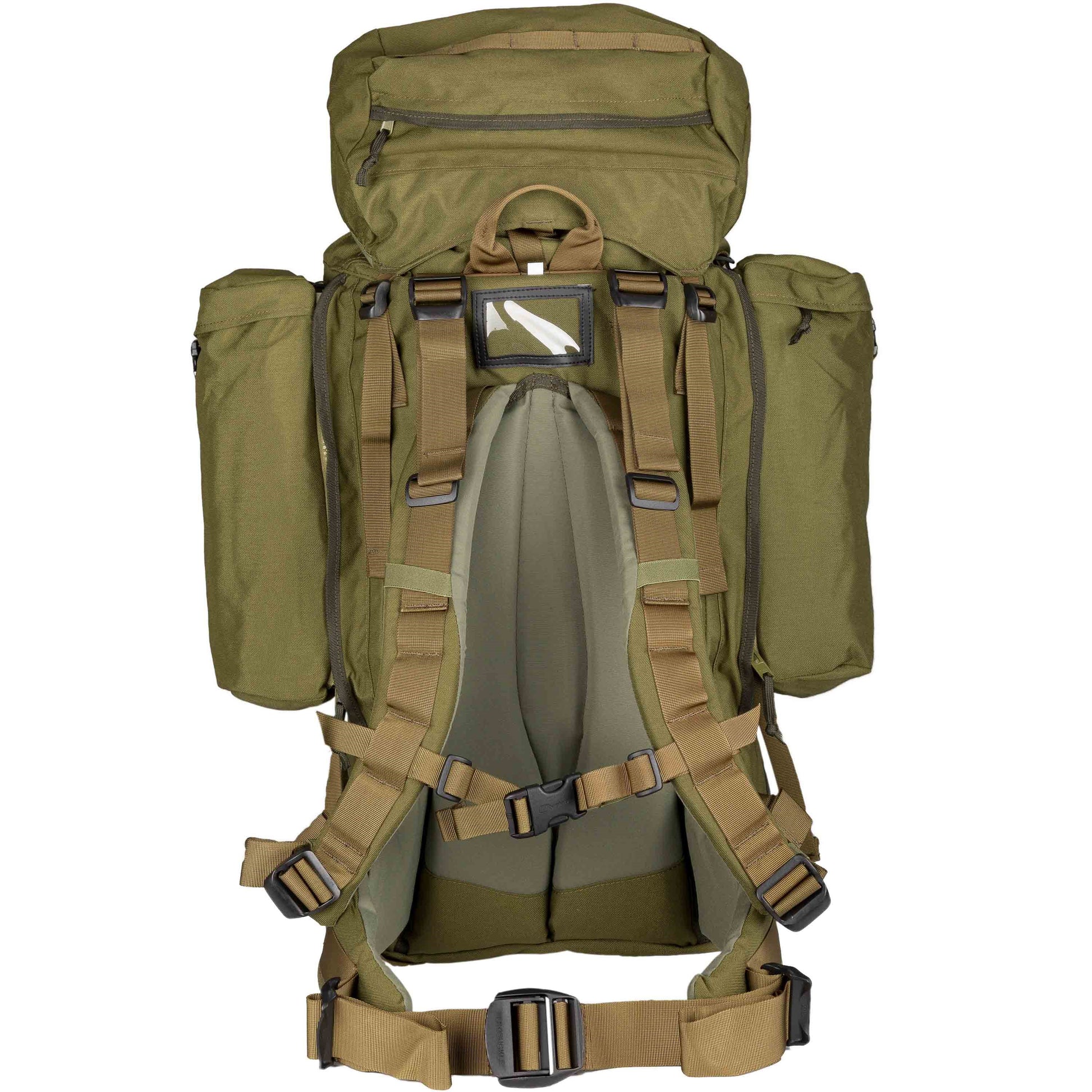 Mochila MMPS Crusader FA 90+20L verde vista frontal