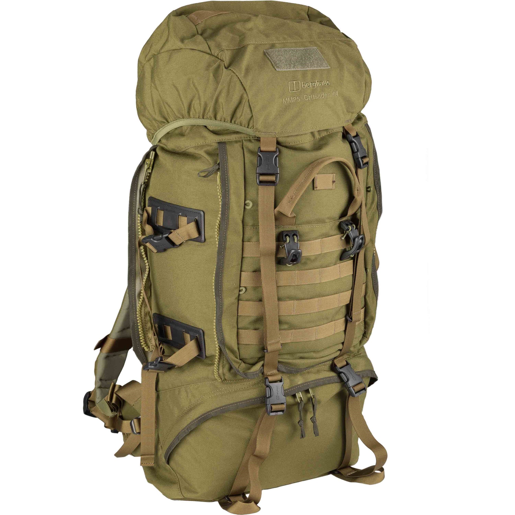 Mochila MMPS Crusader FA 90+20L verde vista frontal
