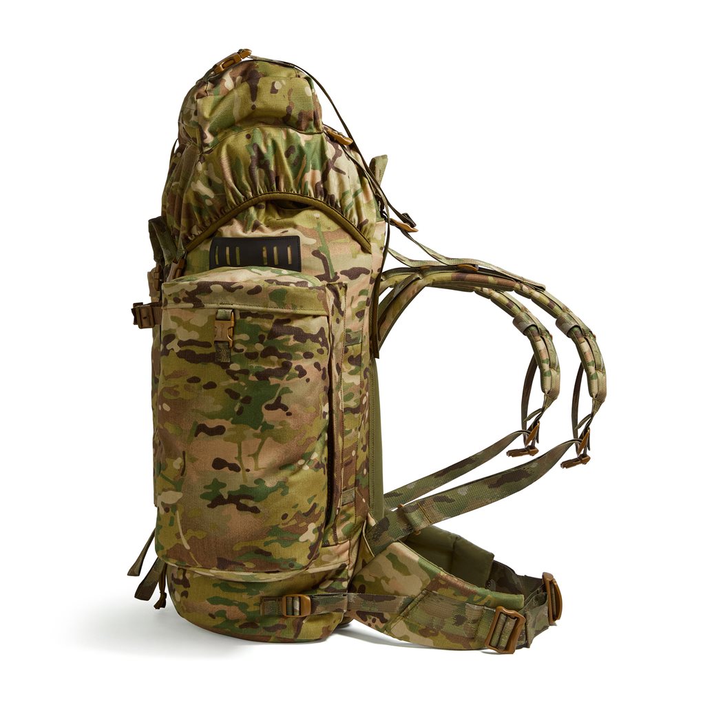 Mochila MMPS Vulcan IV 100L en color militar, material 1000D, diseño robusto y duradero