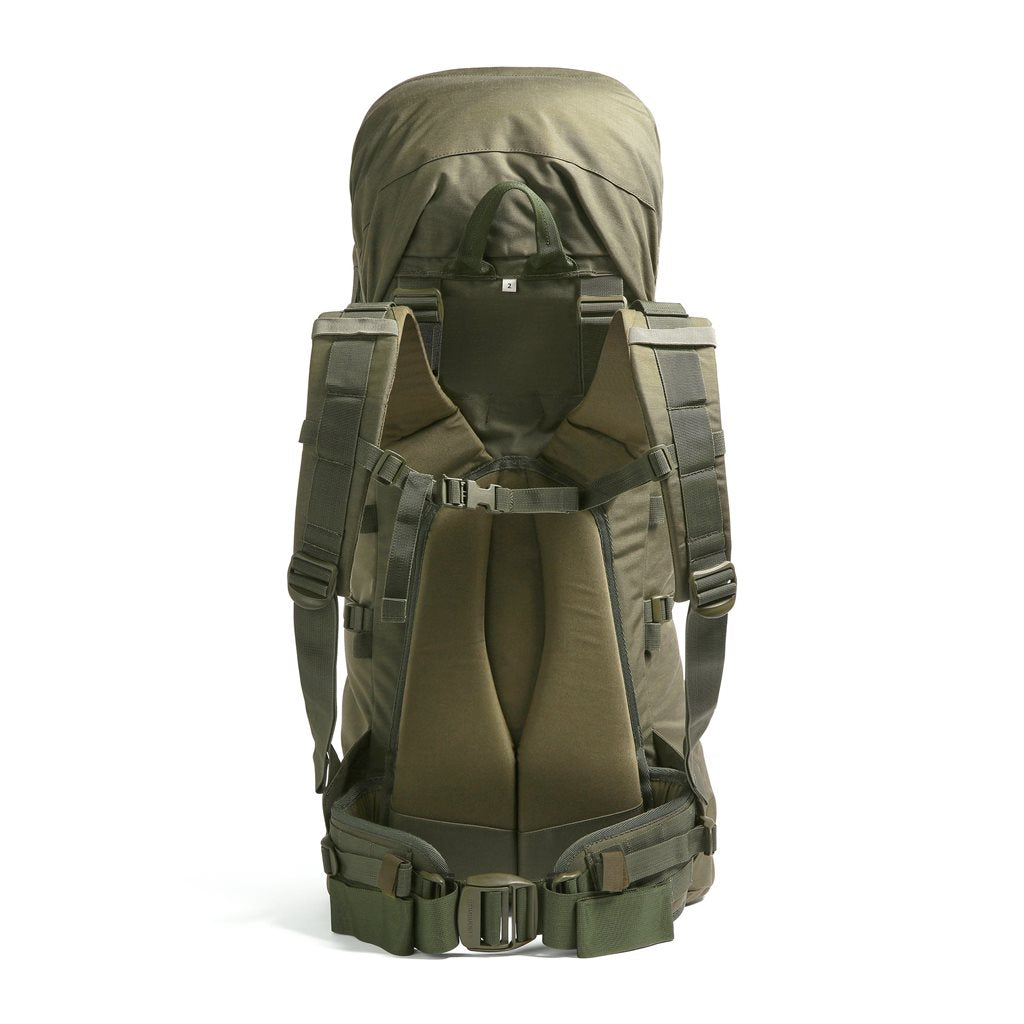 Mochila táctica FLT TITAN 60 Stone Grey Olive, vista frontal