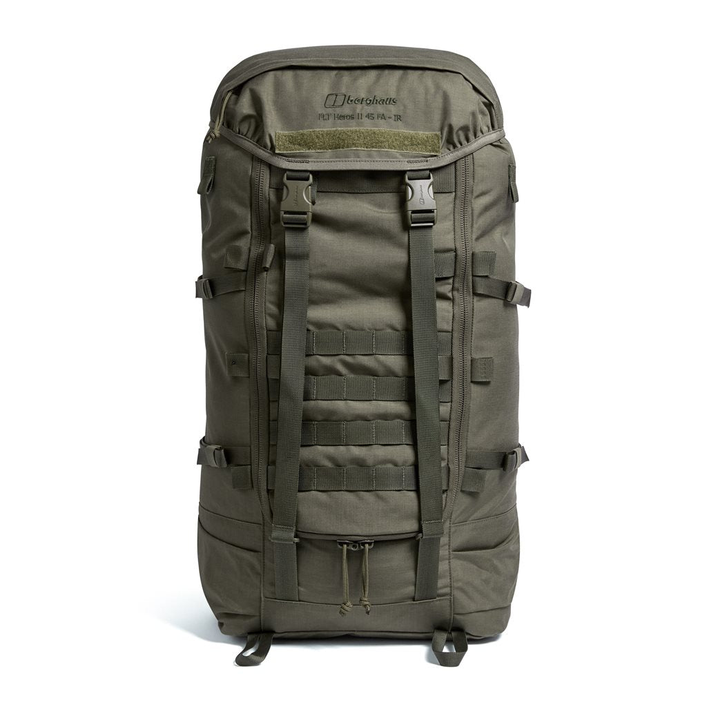 Mochila FLT HEROS 45 FA IR Stone Grey Olive vista frontal