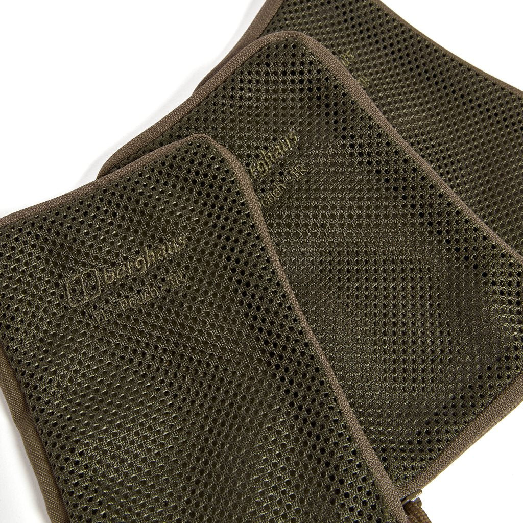 Bolsillos de malla FLT POUCHES STONE GREY OLIVE fijados con velcro, Cordura 560 dtex