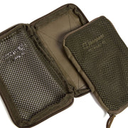 Set de 2 Kapsy FLT POUCHES malla Stone Grey Olive, fijados con velcro y cierres con cremallera