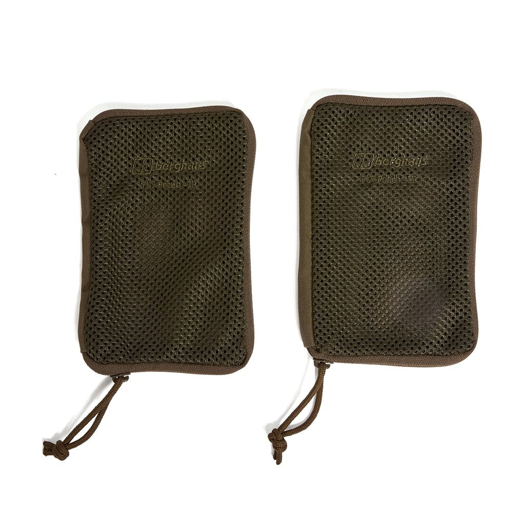 Bolsillos de malla FLT POUCHES STONE GREY OLIVE fijados con velcro, Cordura 560 dtex
