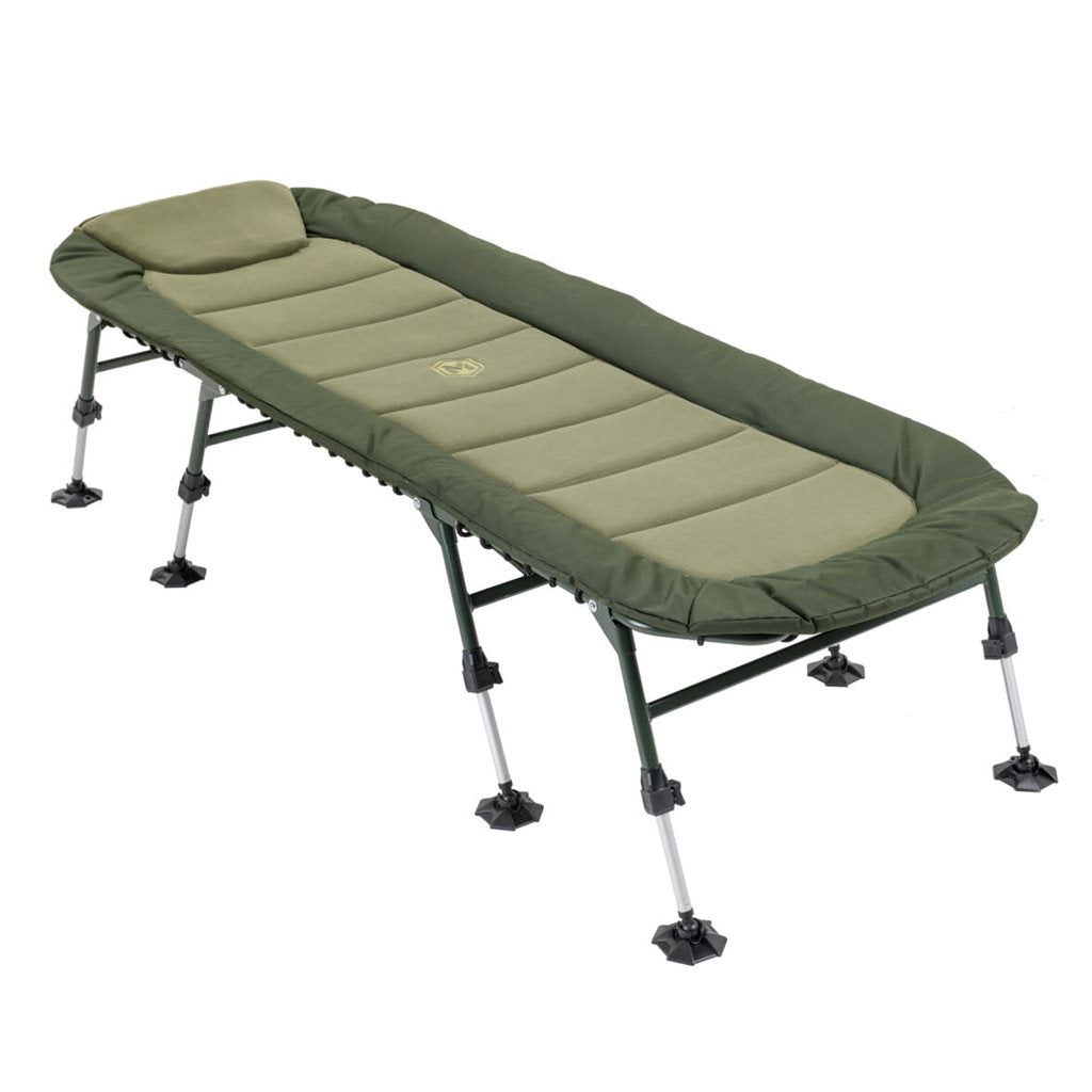 Cama de campaña Comfort XL8 verde con colchón acolchado