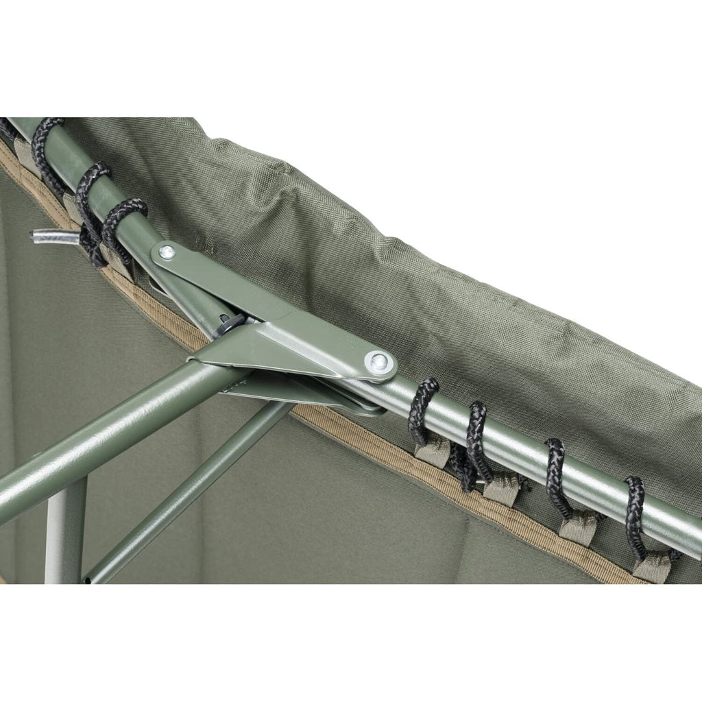 Cama de campaña Comfort XL8 verde con colchón acolchado