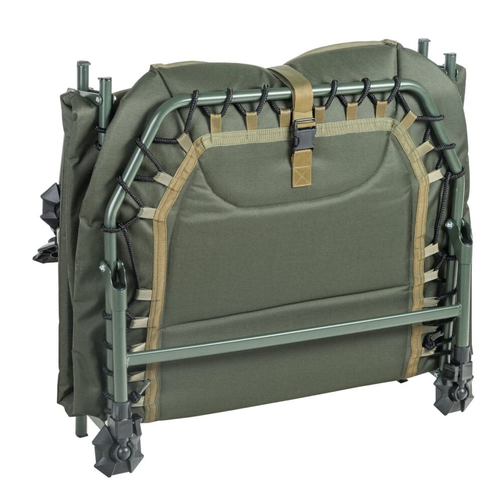 Cama de campaña Comfort XL8 verde con colchón acolchado