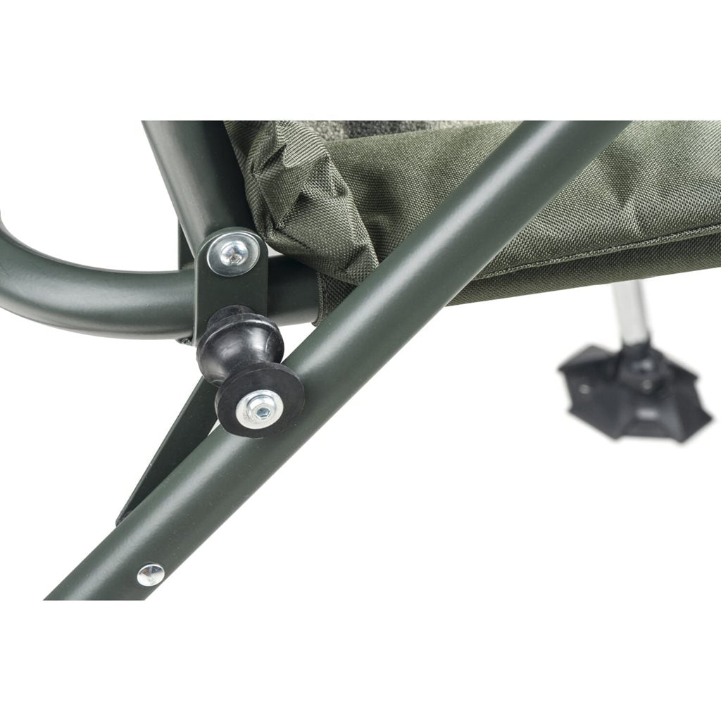 Silla reclinable CamoCODE Quattro con patas telescópicas y colchón de forro polar