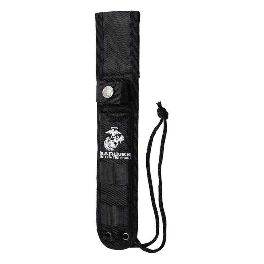 Daga USMC negra full-tang con funda y emblema licenciado