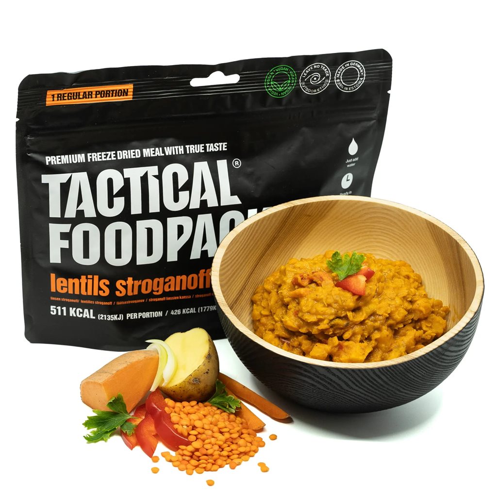 Lentejas Stroganov liofilizadas Tactical Foodpack