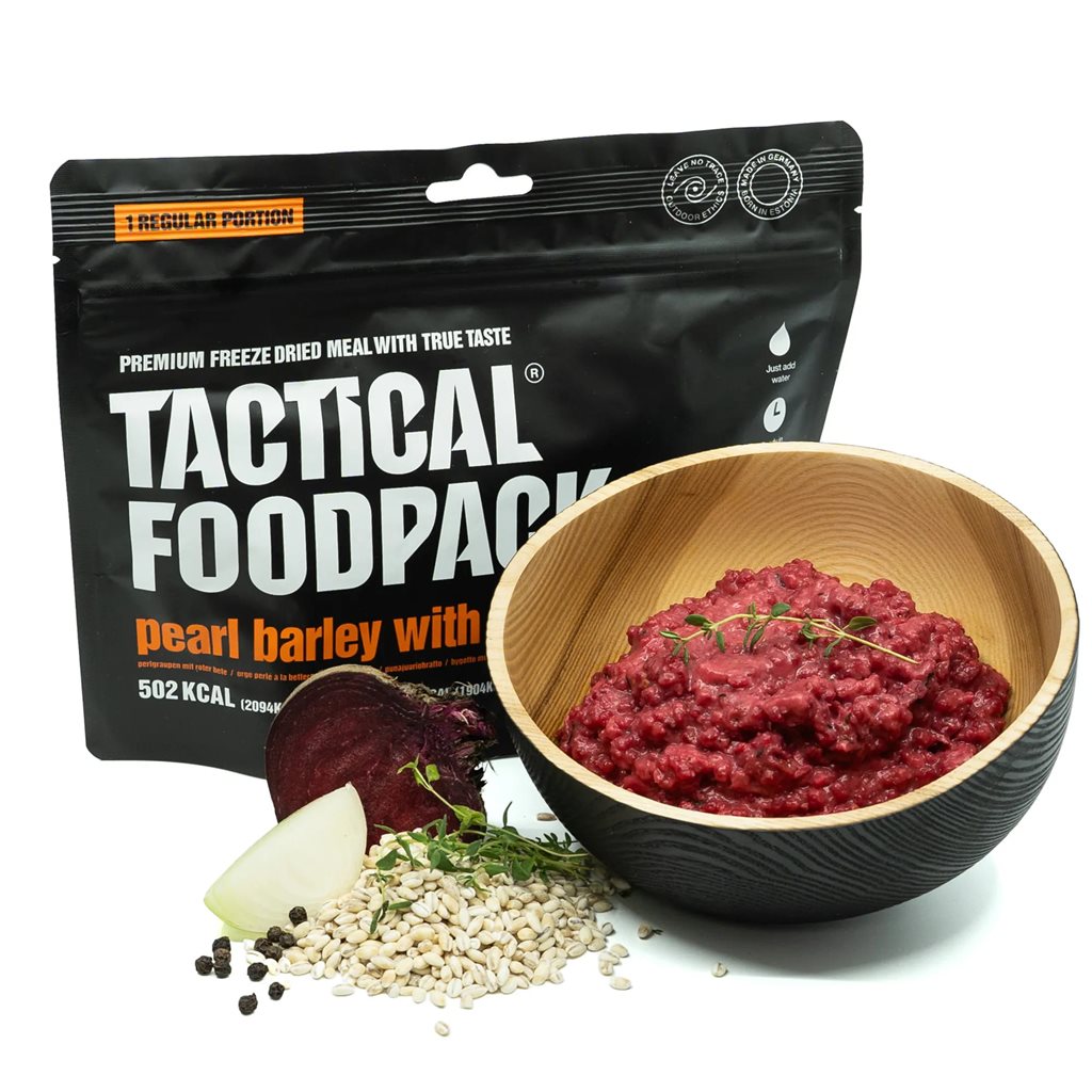 Imagen de comida liofilizada: cebada perlada con remolacha TACTICAL FOODPACK M0024