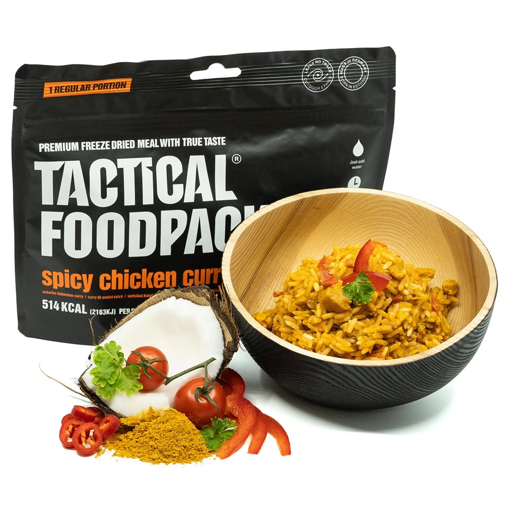 Curry picante de pollo con arroz liofilizado TACTICAL FOODPACK M0025