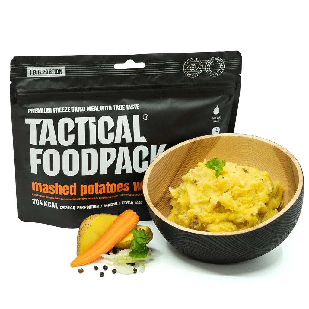 Envase de puré de patata deshidratado con pollo TACTICAL FOODPACK M0031