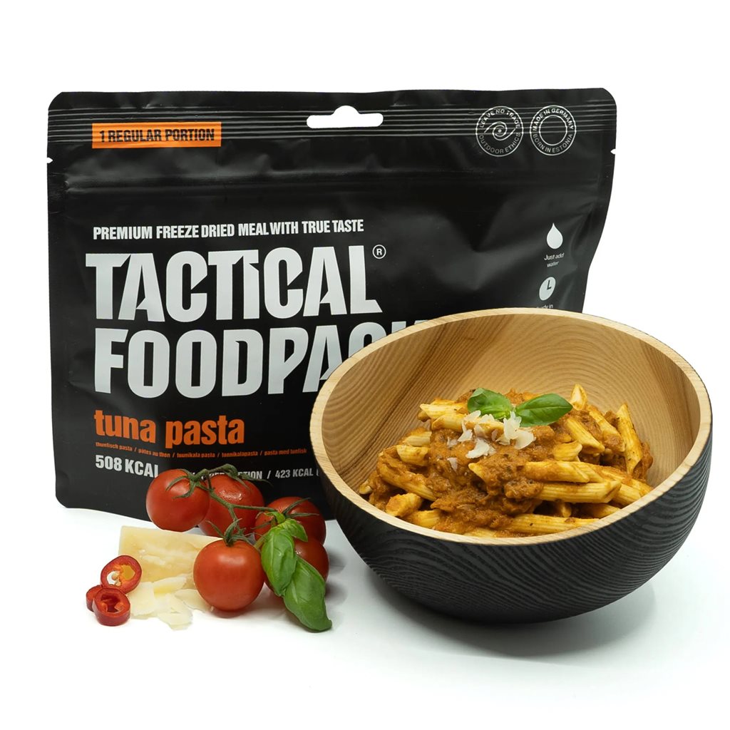 Envase de comida liofilizada: pasta con atun TACTICAL FOODPACK M0035