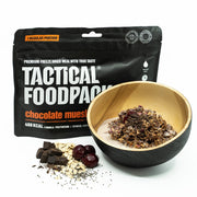 Muesli liofilizado con chocolate y cerezas, envase TACTICAL FOODPACK
