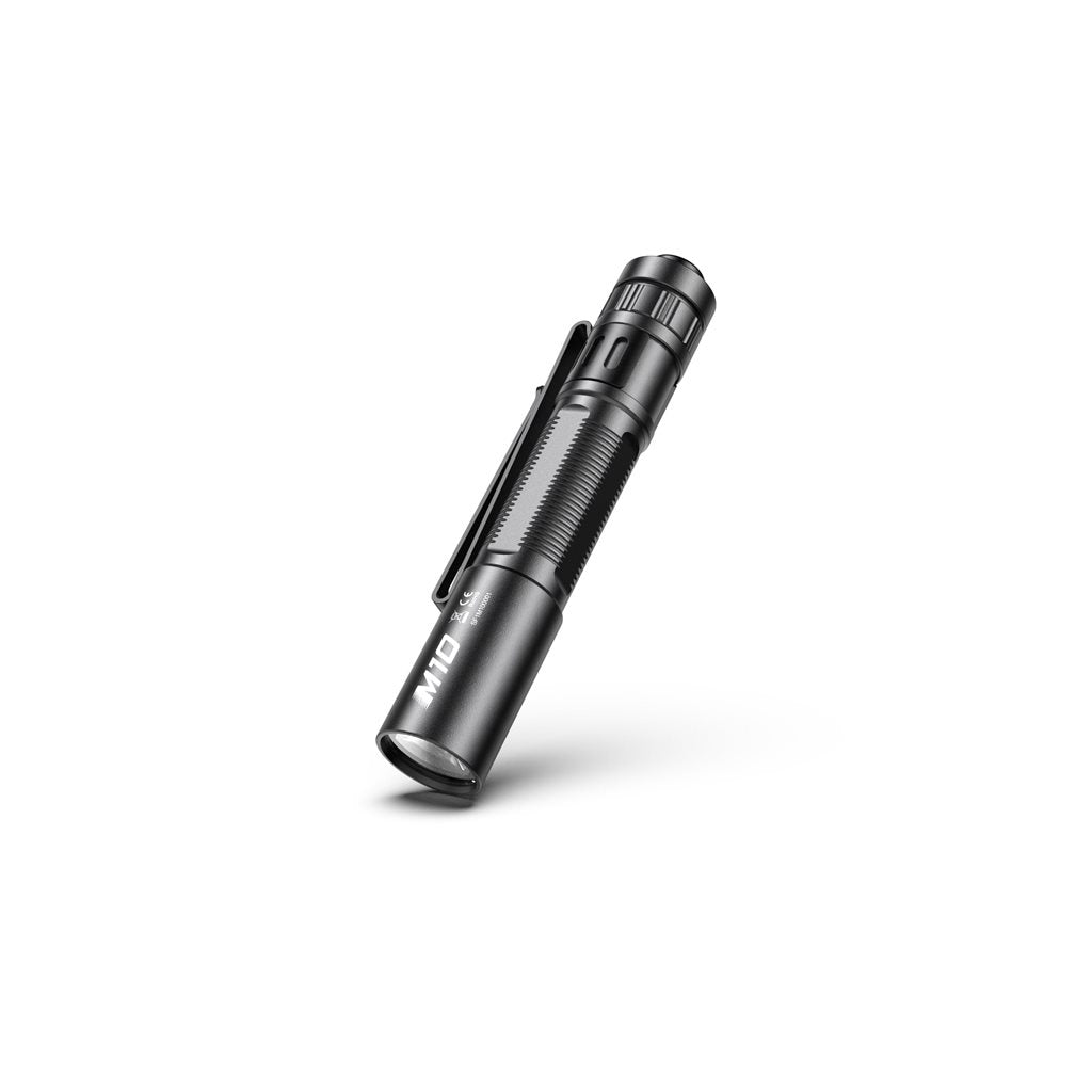 Linterna compacta M10 SLIM blanca, 200 lúmenes, cuerpo aluminio 6061, lente TIR, IP68