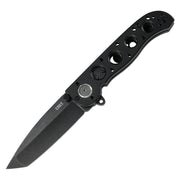 Cuchillo plegable DEADBOLT M16-02DB, hoja tanto de acero D2, mango de aluminio, acabado negro, longitud 18,7 cm