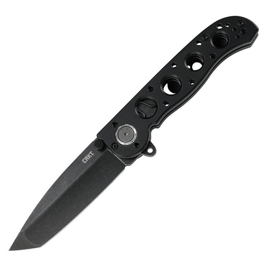 Cuchillo plegable DEADBOLT M16-02DB, hoja tanto de acero D2, mango de aluminio, acabado negro, longitud 18,7 cm