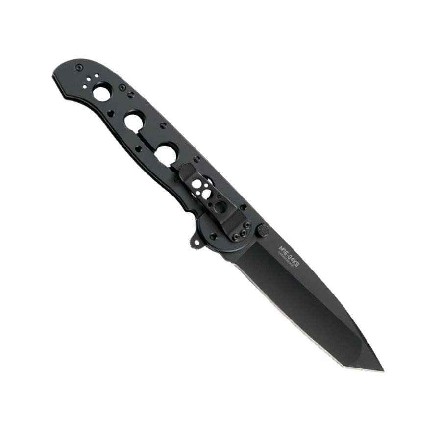 Navaja plegable M16-04KS tanto negra, hoja 9,8 cm, acero 12C27 Sandvik, cierre FrameLock y clip de bolsillo
