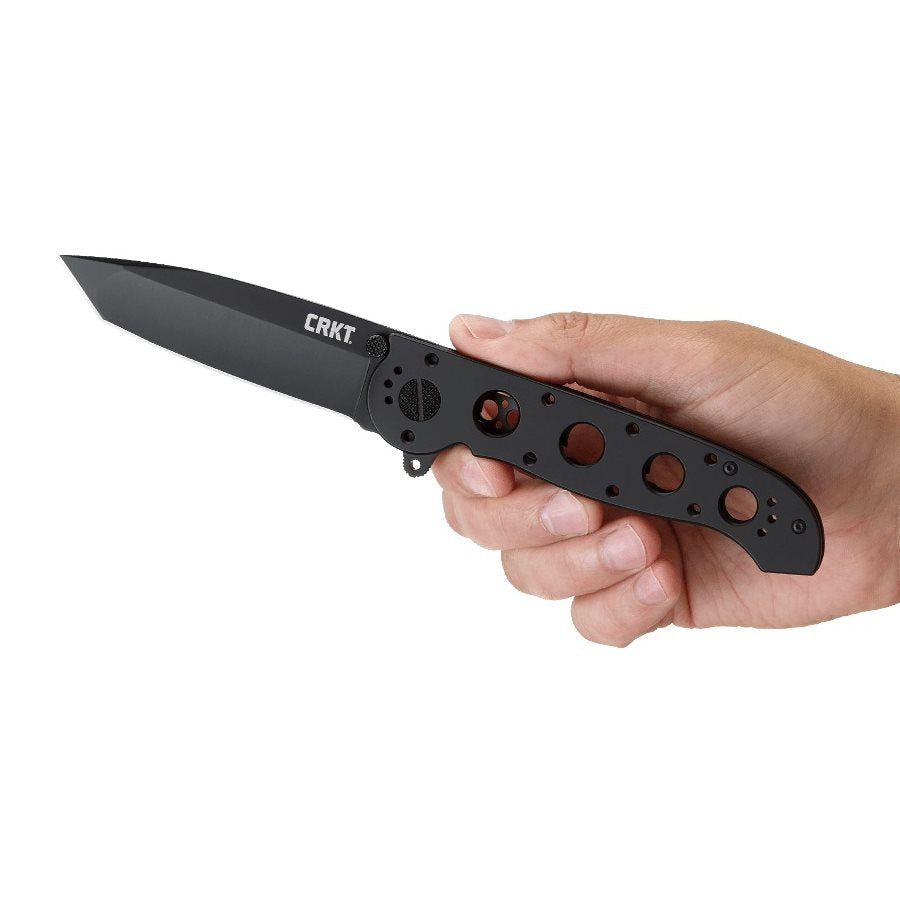 Navaja plegable M16-04KS tanto negra, hoja 9,8 cm, acero 12C27 Sandvik, cierre FrameLock y clip de bolsillo