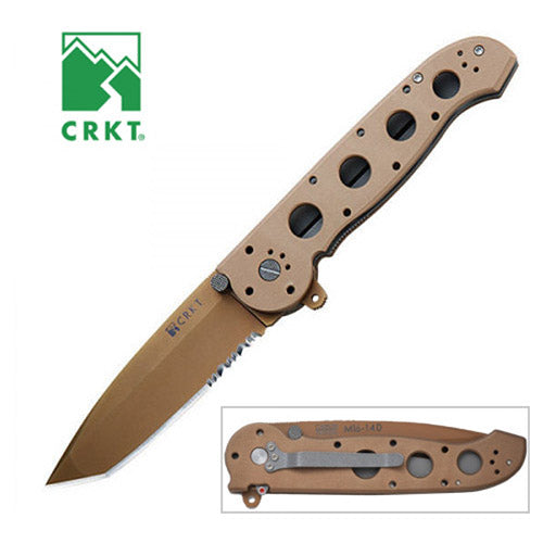 Navaja plegable CRKT M16-14D Desert Big Dog, cuerpo metálico y robusto