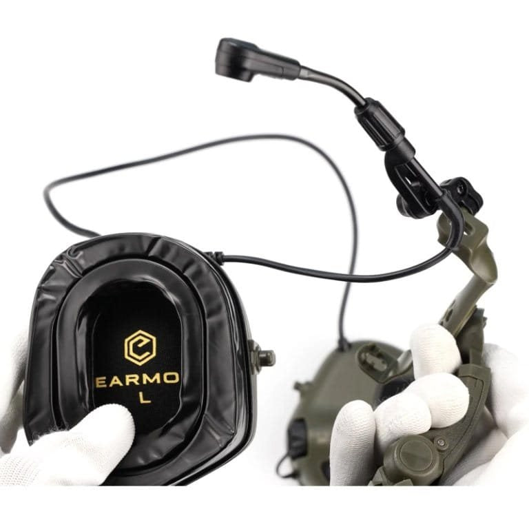 Adaptador M16A ARC para casco para auriculares EARMOR M31/M32 en negro