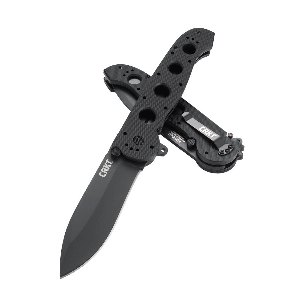 Navaja plegable M21-04G con filo liso, hoja 8Cr14MoV y mango G10, con clip de bolsillo
