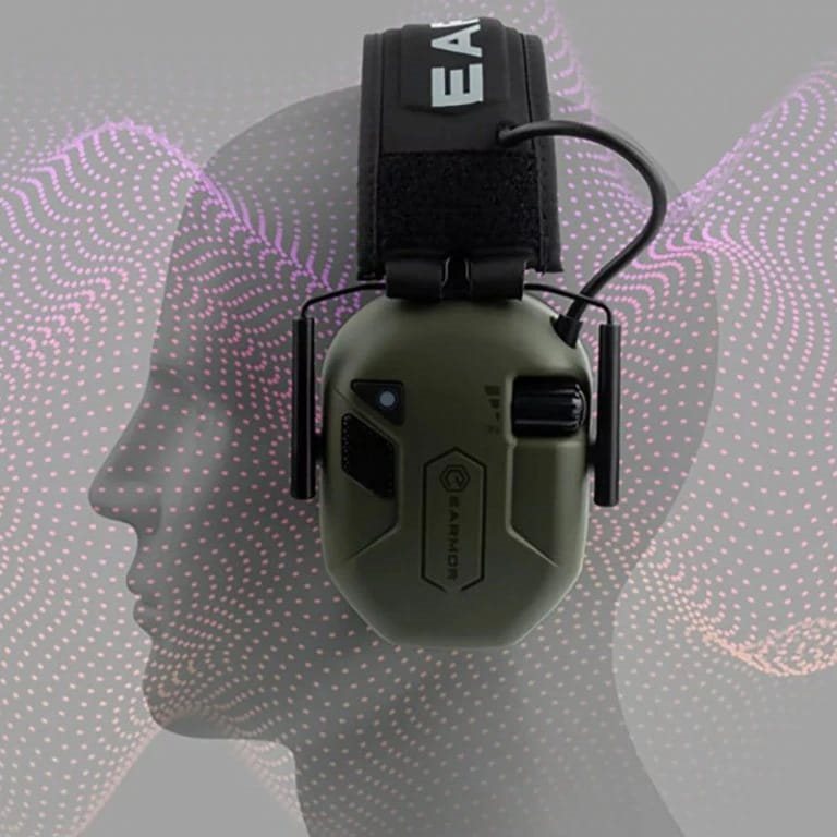Auriculares electrónicos M300A negros con protección activa para tiro
