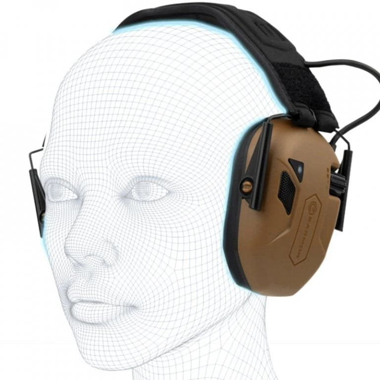 Auriculares electrónicos M300T Bluetooth negro vista del producto para protección auditiva
