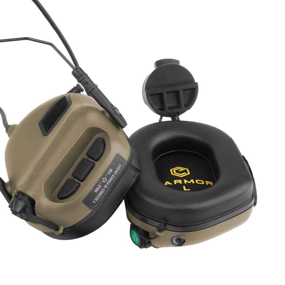 Auriculares electrónicos M31H PLUS montados en casco, color negro