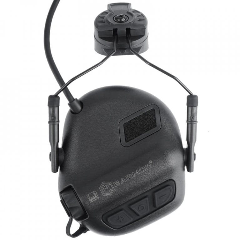 Auriculares electrónicos M32H PLUS en color negro con montaje para casco