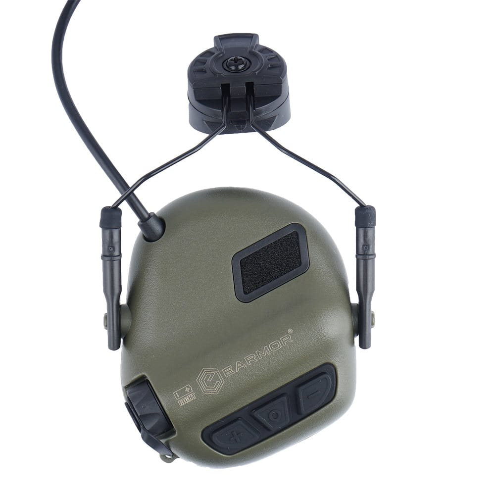 Auriculares electrónicos M32H PLUS en color negro con montaje para casco